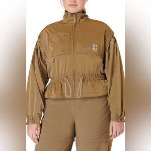 Sweaty Betty Ascend Convertible 2-in-1 Jacket | Khaki | NWOT | Small